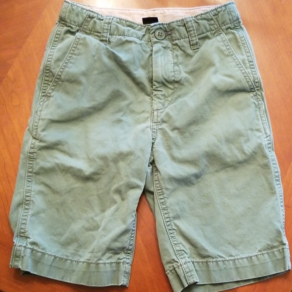 Green chino shorts